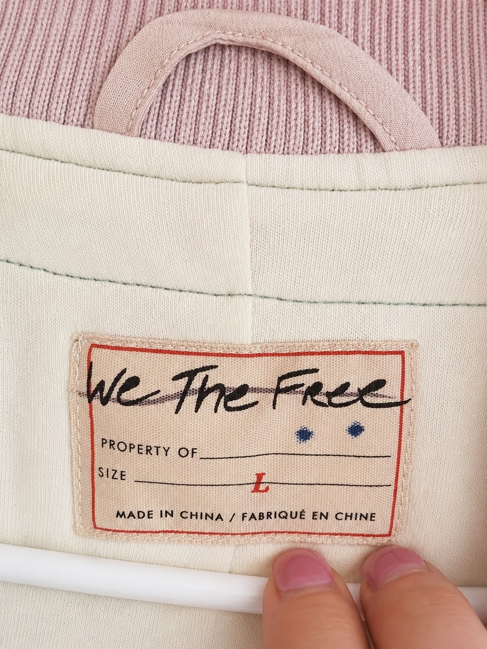 We The Free Free People Rivington Sherpa Jacket L NWOT Pink Green Fleece Bomber - Picture 5 of 12